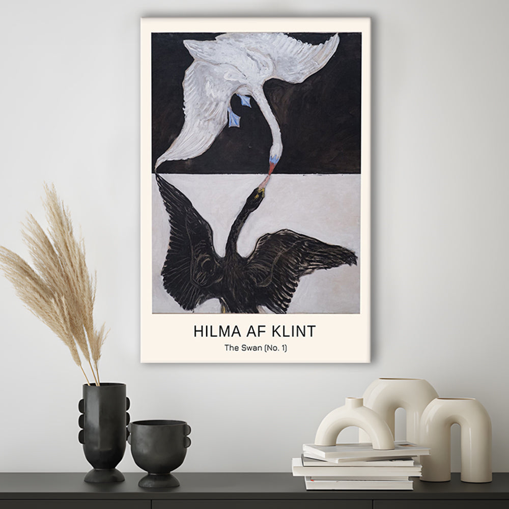 Hilma Af Klint Art Print, Abstract, Art Reproduction, Hilma Af Klint Print, The Swan, No. 1, Canvas Print, Canvas Decor
