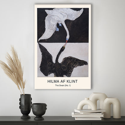 Hilma Af Klint Art Print, Abstract, Art Reproduction, Hilma Af Klint Print, The Swan, No. 1, Canvas Print, Canvas Decor
