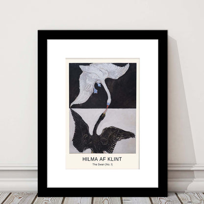 Hilma Af Klint Art Print, Abstract, Art Reproduction, The Swan, No. 1, Framed Art Print, White Border