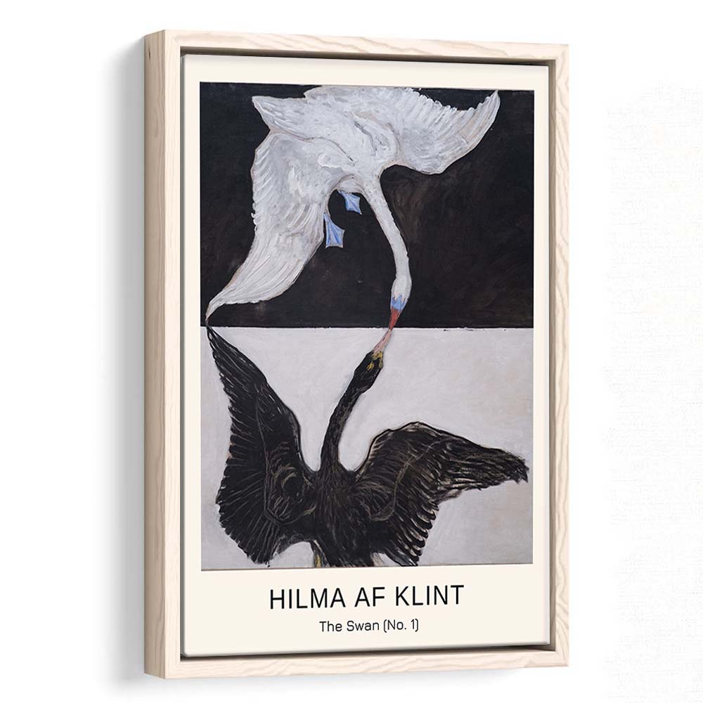 Hilma Af Klint Art Print, Abstract, Art Reproduction, The Swan, No. 1, Framed Canvas Print, Floating Frame
