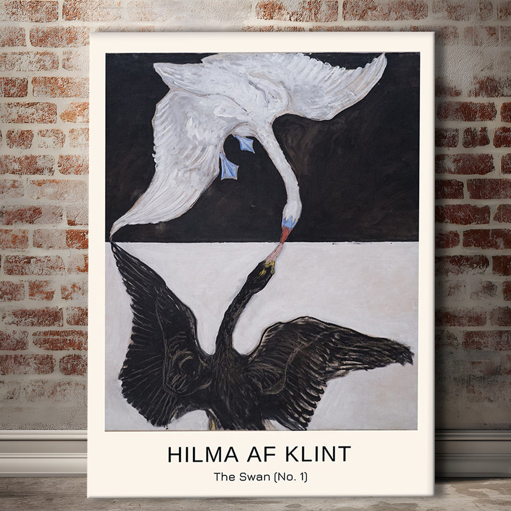 Hilma Af Klint Art Print, Abstract, Art Reproduction, Hilma Af Klint Print, The Swan, No. 1, Canvas Print, Canvas Decor