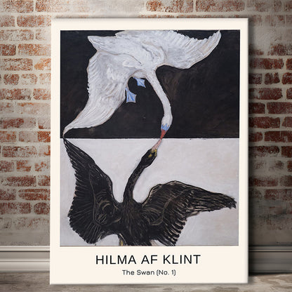 Hilma Af Klint Art Print, Abstract, Art Reproduction, Hilma Af Klint Print, The Swan, No. 1, Canvas Print, Canvas Decor
