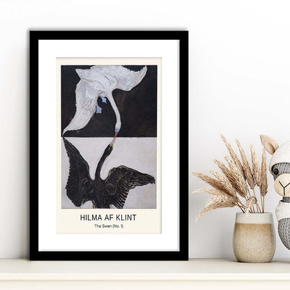 Hilma Af Klint Art Print, Abstract, Art Reproduction, The Swan, No. 1, Framed Art Print, White Border