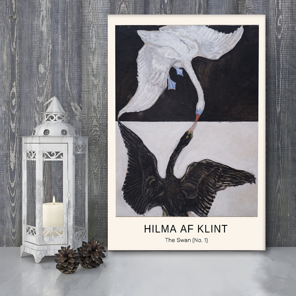 Hilma Af Klint Art Print, Abstract, Art Reproduction, Hilma Af Klint Print, The Swan, No. 1, Canvas Print, Canvas Decor
