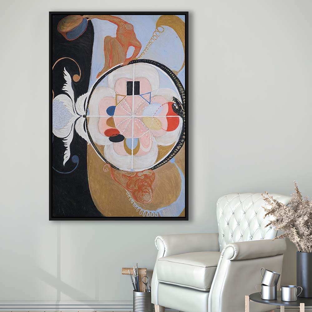 Hilma Af Klint Art Print, Abstract, Art Reproduction, Hilma Af Klint Print, Framed Canvas Print, Floating Frame