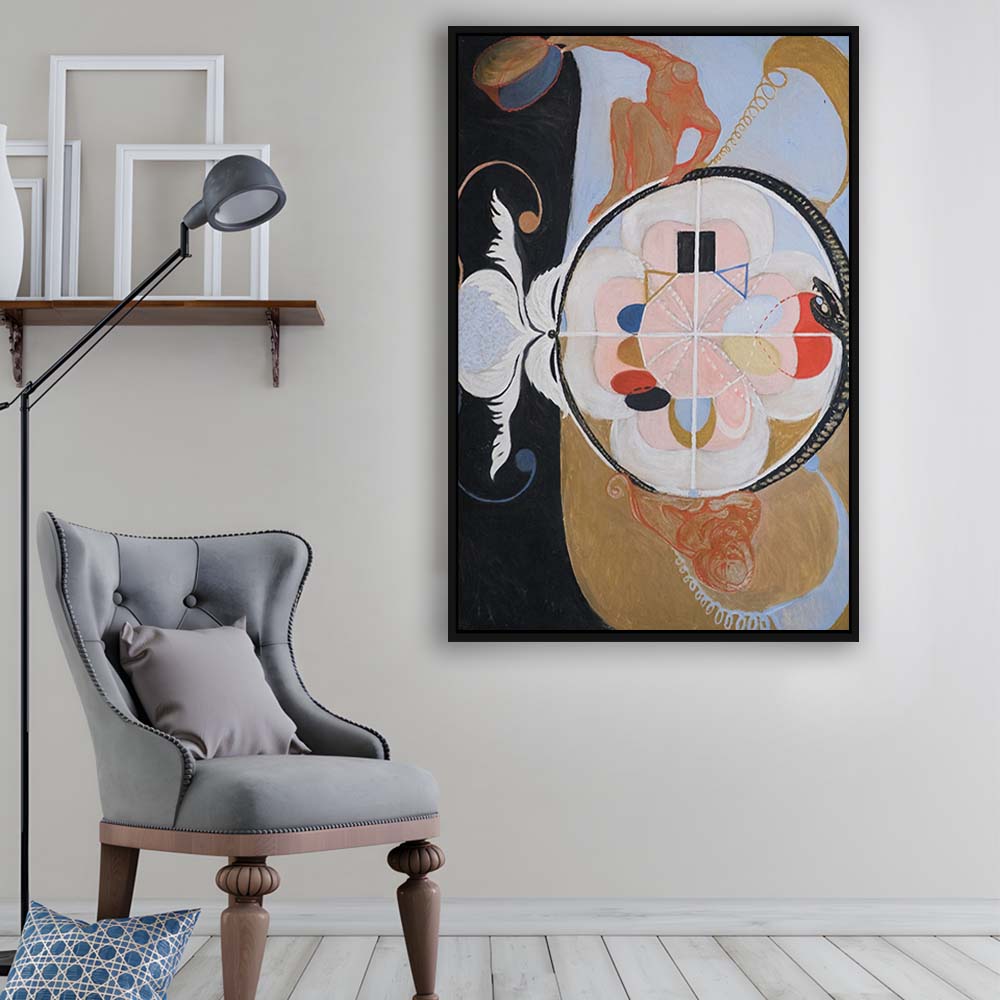 Hilma Af Klint Art Print, Abstract, Art Reproduction, Hilma Af Klint Print, Framed Canvas Print, Floating Frame