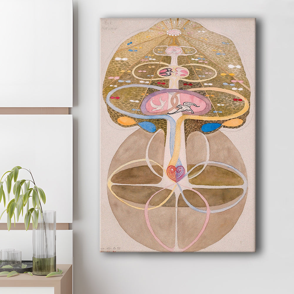 Hilma Af Klint Art Print, Art Reproduction, Tree Of Knowledge, No. 1, Trendy Wall Art, Home Decor, Canvas Print, Canvas Decor