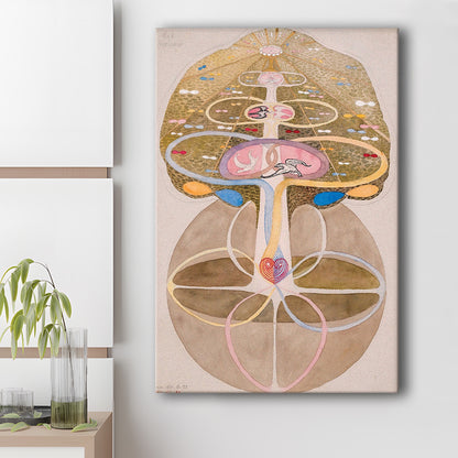 Hilma Af Klint Art Print, Art Reproduction, Tree Of Knowledge, No. 1, Trendy Wall Art, Home Decor, Canvas Print, Canvas Decor