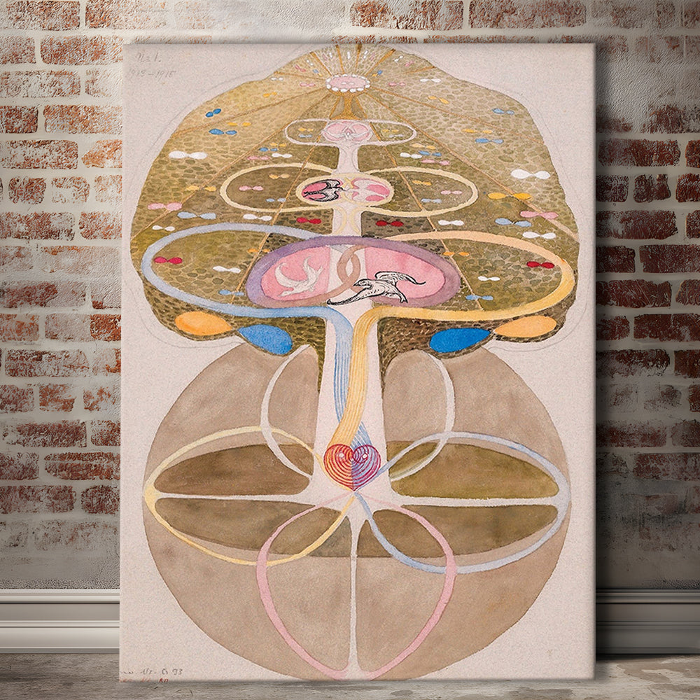 Hilma Af Klint Art Print, Art Reproduction, Tree Of Knowledge, No. 1, Trendy Wall Art, Home Decor, Canvas Print, Canvas Decor