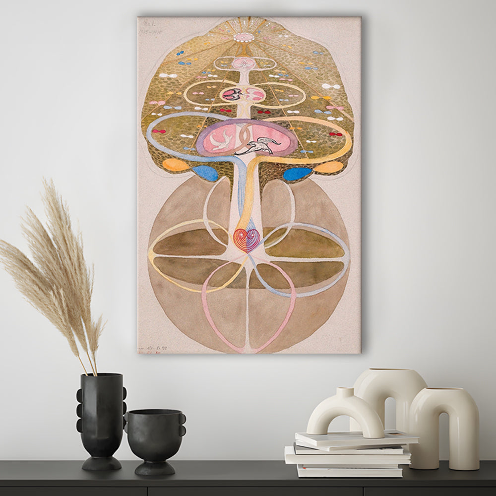 Hilma Af Klint Art Print, Art Reproduction, Tree Of Knowledge, No. 1, Trendy Wall Art, Home Decor, Canvas Print, Canvas Decor