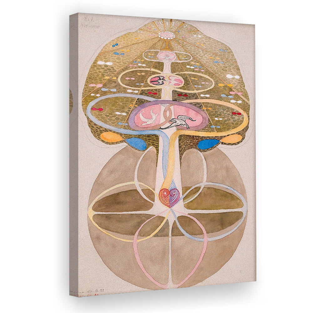 Hilma Af Klint Art Print, Art Reproduction, Tree Of Knowledge, No. 1, Trendy Wall Art, Home Decor, Canvas Print, Canvas Decor