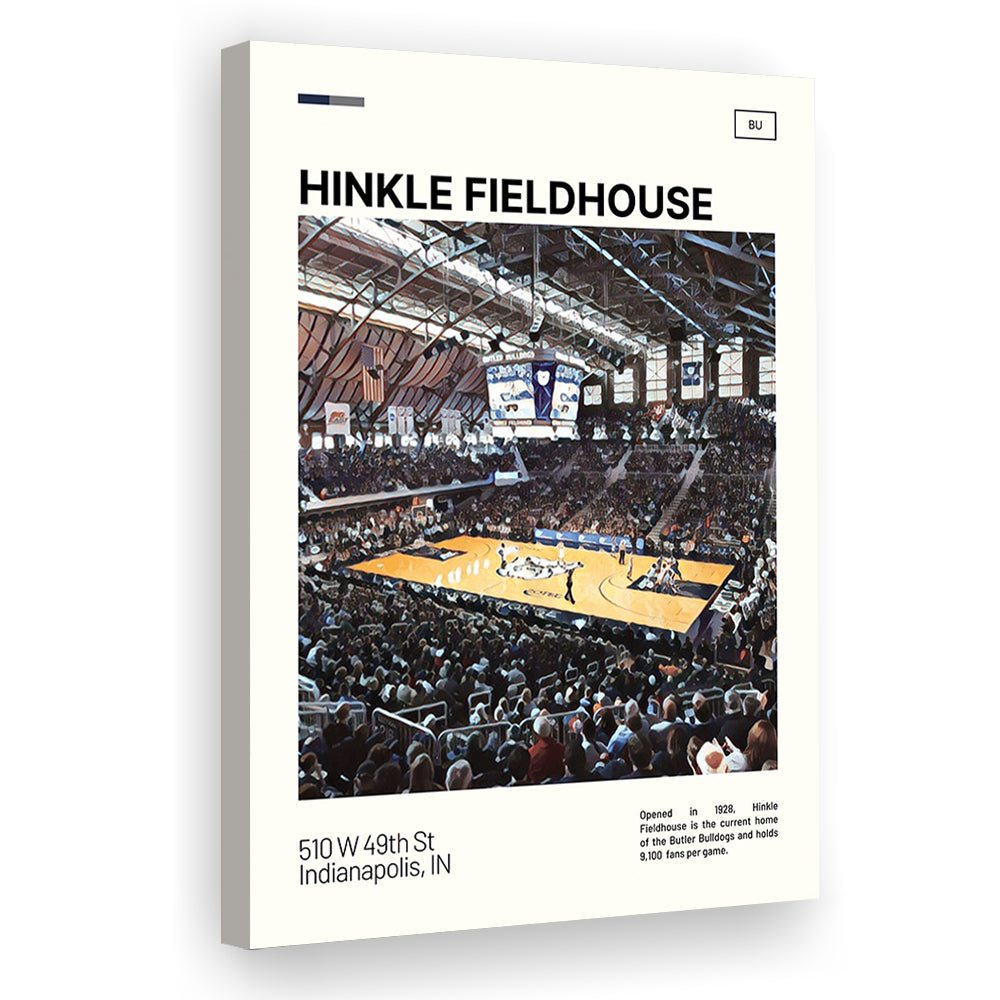 Hinkle Fieldhouse Print, Butler Basketball Stadium Canvas Art, Fan Gifts, Sport Art, Canvas Print Wall Art