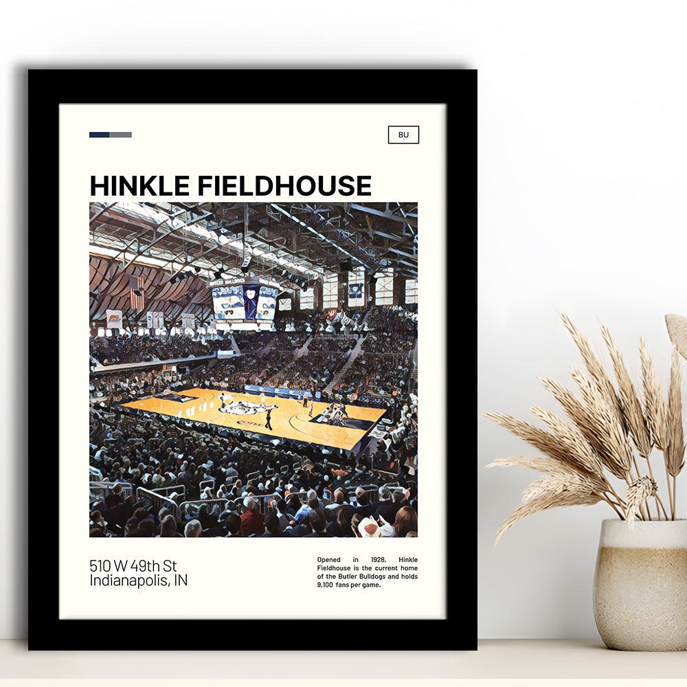 Hinkle Fieldhouse Print, Butler Basketball Stadium Art, Gifts for him, Sport Art, Framed Art Print Wall Decor