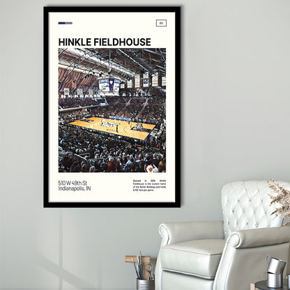 Hinkle Fieldhouse Print, Butler Basketball Stadium Art, Gifts for him, Sport Art, Framed Art Print Wall Decor