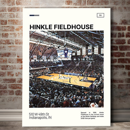 Hinkle Fieldhouse Print, Butler Basketball Stadium Canvas Art, Fan Gifts, Sport Art, Canvas Print Wall Art