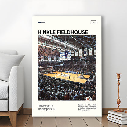 Hinkle Fieldhouse Print, Butler Basketball Stadium Canvas Art, Fan Gifts, Sport Art, Canvas Print Wall Art