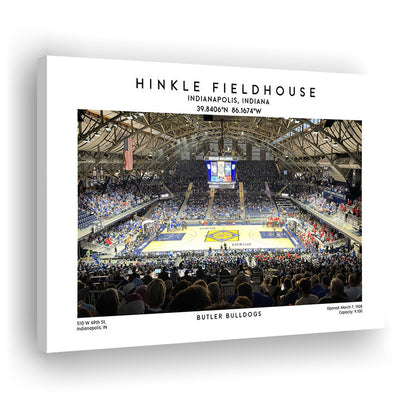 Hinkle Fieldhouse, Butler Bulldogs Basketball Stadium Wall Art Print, Canvas Print Wall Art, Man Cave Gift