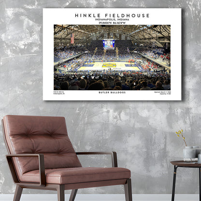 Hinkle Fieldhouse, Butler Bulldogs Basketball Stadium Wall Art Print, Canvas Print Wall Art, Man Cave Gift