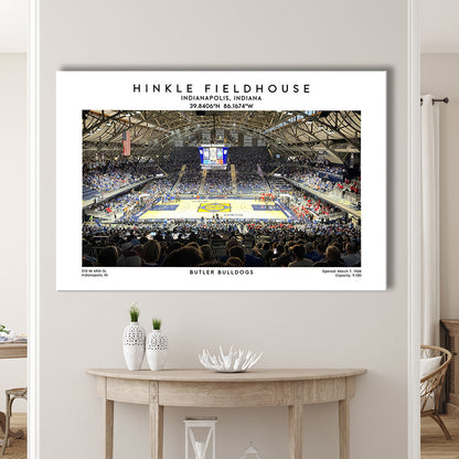 Hinkle Fieldhouse, Butler Bulldogs Basketball Stadium Wall Art Print, Canvas Print Wall Art, Man Cave Gift
