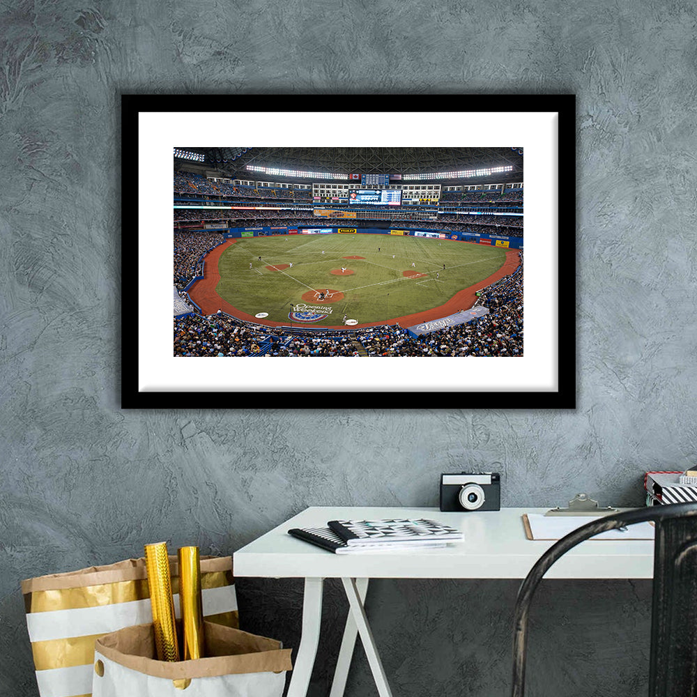 Hiram Bithorn Stadium, Stadium Canvas, Sport Art, Gift for him, White Border Framed Art Print Wall Decor