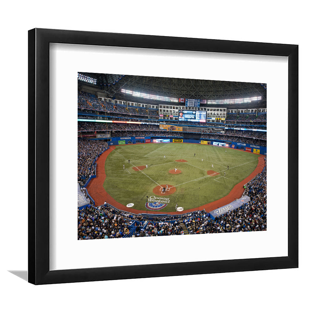 Hiram Bithorn Stadium, Stadium Canvas, Sport Art, Gift for him, White Border Framed Art Print Wall Decor