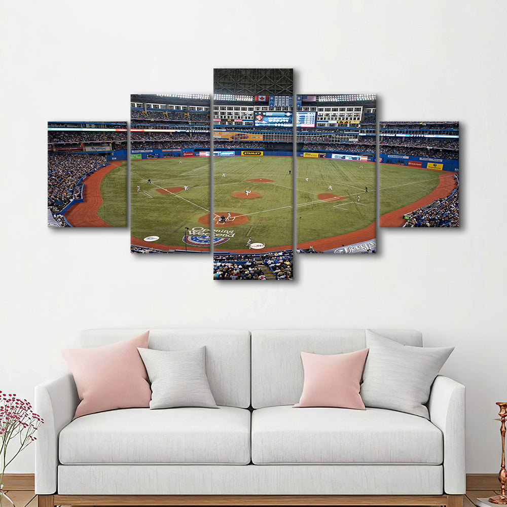 Hiram Bithorn Stadium, Stadium Canvas, Sport Art, Gift for him, 5 Panel, Large Canvas, Canvas Print Wall Art