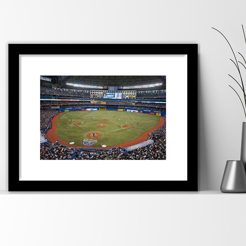 Hiram Bithorn Stadium, Stadium Canvas, Sport Art, Gift for him, White Border Framed Art Print Wall Decor