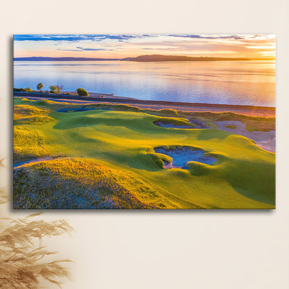 Chambers Bay Golf Course Hole 17, Fine Art, Golf Art Print,Gifts Golf Lover