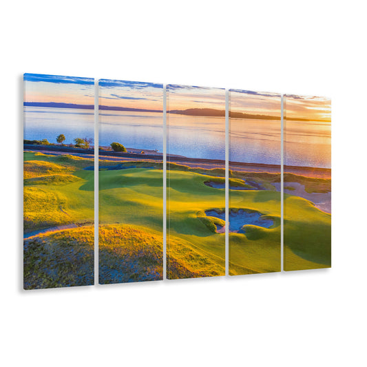 Chambers Bay Golf Course Hole 17, Fine Art, Golf Art Print, Extra Large Canvas Print Wall Art