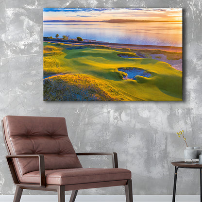Chambers Bay Golf Course Hole 17, Fine Art, Golf Art Print,Gifts Golf Lover