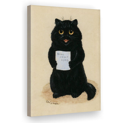 Home Sweet Home By Louis Wain Art Print, Louis Wain, Cat Wall Decor, Cat, Animal Wall Decor, Canvas Print, Canvas Decor