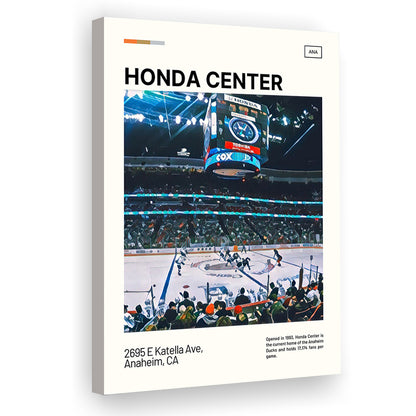 Honda Center Print, Anaheim Ducks Stadium Canvas Art, Fan Gifts, Sport Art, Canvas Print Wall Art