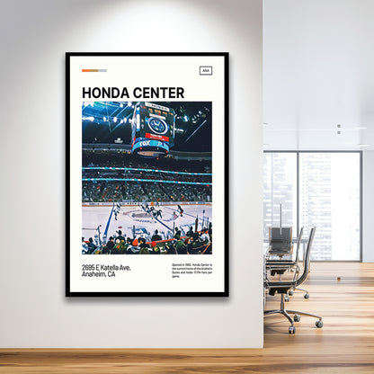 Honda Center Print, Anaheim Ducks Stadium Art, Gifts for him, Sport Art, Framed Art Print Wall Decor