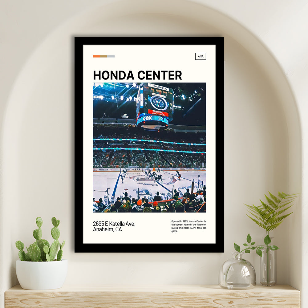 Honda Center Print, Anaheim Ducks Stadium Art, Gifts for him, Sport Art, Framed Art Print Wall Decor