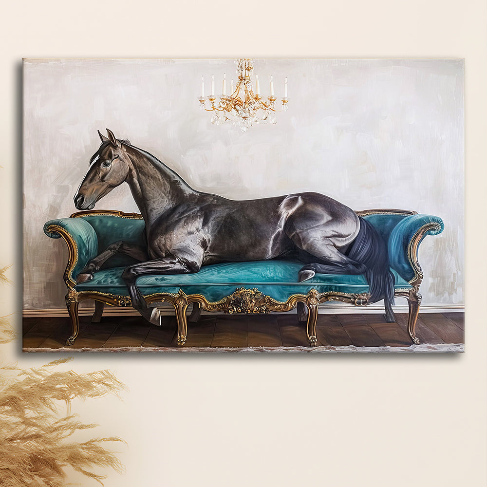 Horse Art Print,Farmhouse Decor,Vintage Print,Funny Horse Print, Canvas  Print Wall Art, Wall Decor, Painting Canvas, image size:1000x1000