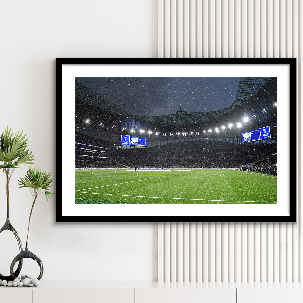 Hotspur Stadium, Stadium Canvas, Sport Art, Gift for him, White Border Framed Art Print Wall Decor