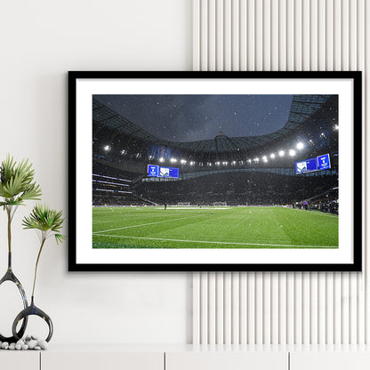 Hotspur Stadium, Stadium Canvas, Sport Art, Gift for him, White Border Framed Art Print Wall Decor