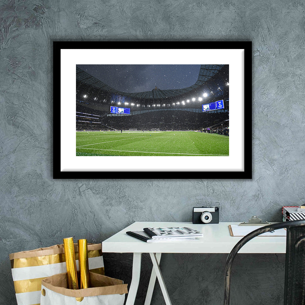Hotspur Stadium, Stadium Canvas, Sport Art, Gift for him, White Border Framed Art Print Wall Decor