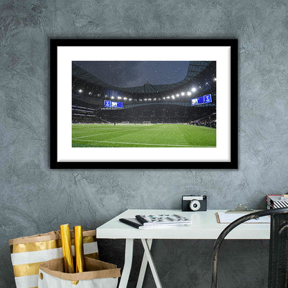 Hotspur Stadium, Stadium Canvas, Sport Art, Gift for him, White Border Framed Art Print Wall Decor