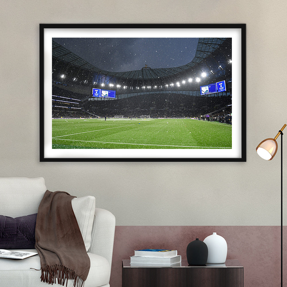 Hotspur Stadium, Stadium Canvas, Sport Art, Gift for him, White Border Framed Art Print Wall Decor