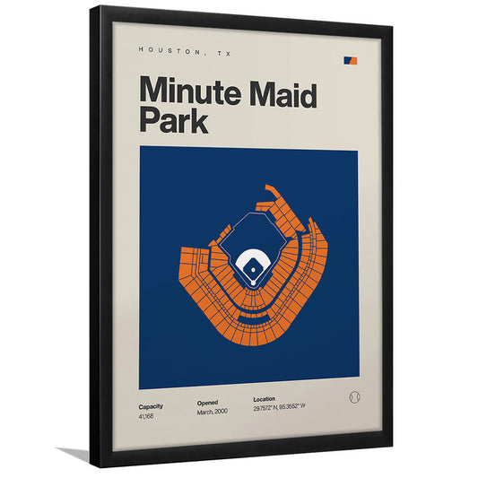 Houston Stadium Print, Minute Maid Park Stadium Print, Gifts for him, Sport Art, Framed Art Print Wall Decor