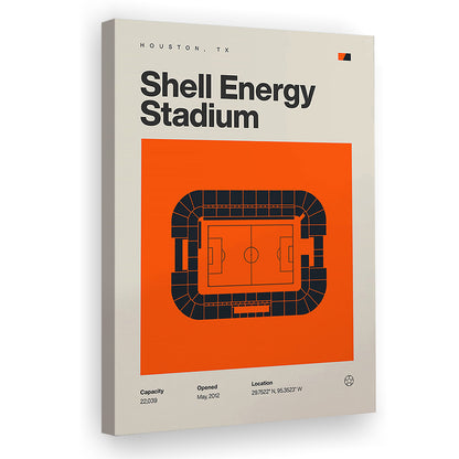 Houston Dynamo Stadium Print, Shell Energy Stadium Print, Fan Gifts, Sport Art, Canvas Print Wall Art
