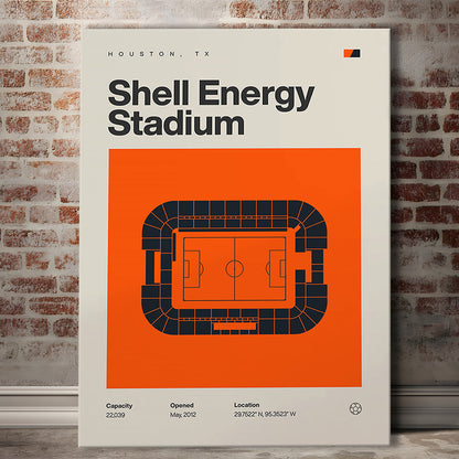 Houston Dynamo Stadium Print, Shell Energy Stadium Print, Fan Gifts, Sport Art, Canvas Print Wall Art