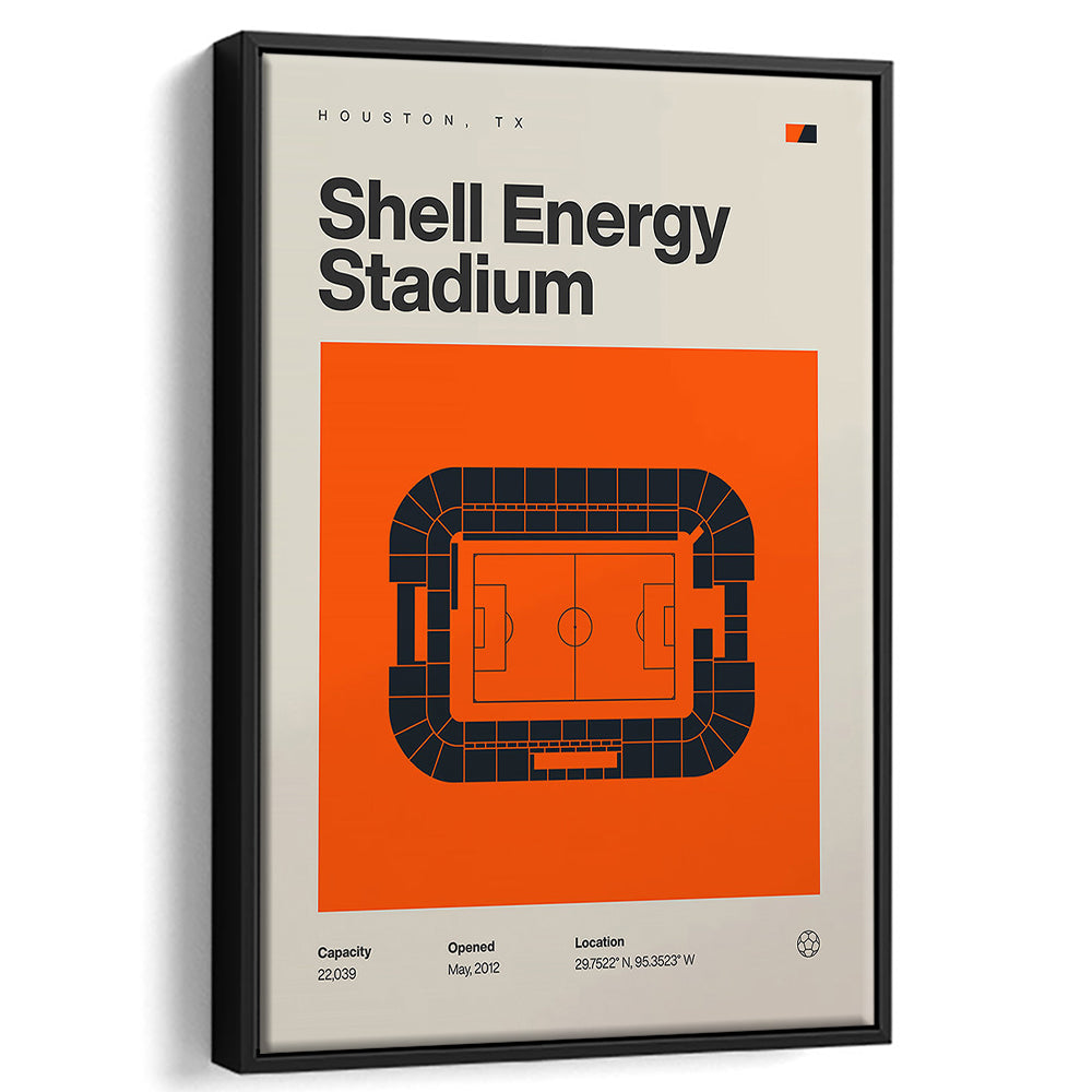 Houston Dynamo Stadium Print, Shell Energy Stadium Print, Man Cave Gift, Floating Framed Canvas Print Wall Art