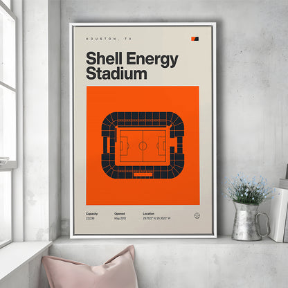 Houston Dynamo Stadium Print, Shell Energy Stadium Print, Man Cave Gift, Floating Framed Canvas Print Wall Art