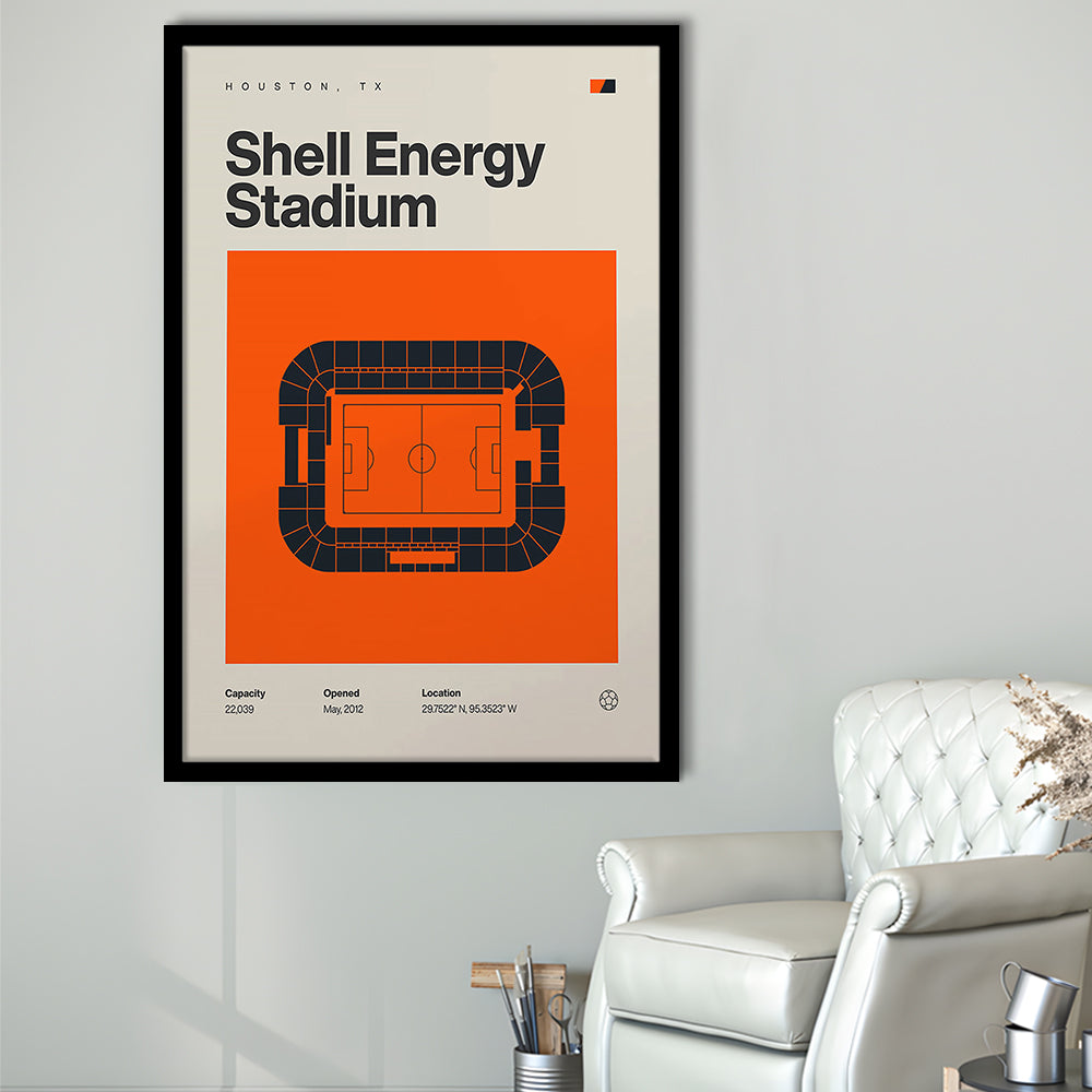 Houston Dynamo Stadium Print, Shell Energy Stadium Print, Gifts for him, Sport Art, Framed Art Print Wall Decor