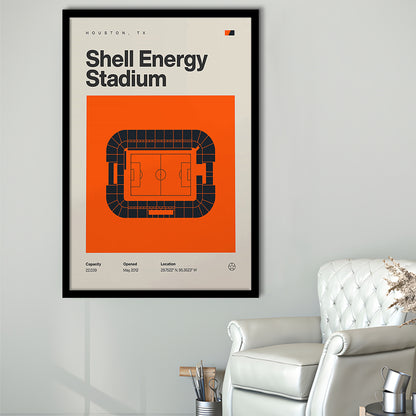Houston Dynamo Stadium Print, Shell Energy Stadium Print, Gifts for him, Sport Art, Framed Art Print Wall Decor