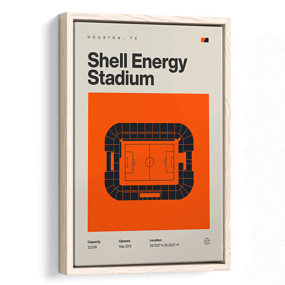 Houston Dynamo Stadium Print, Shell Energy Stadium Print, Man Cave Gift, Floating Framed Canvas Print Wall Art