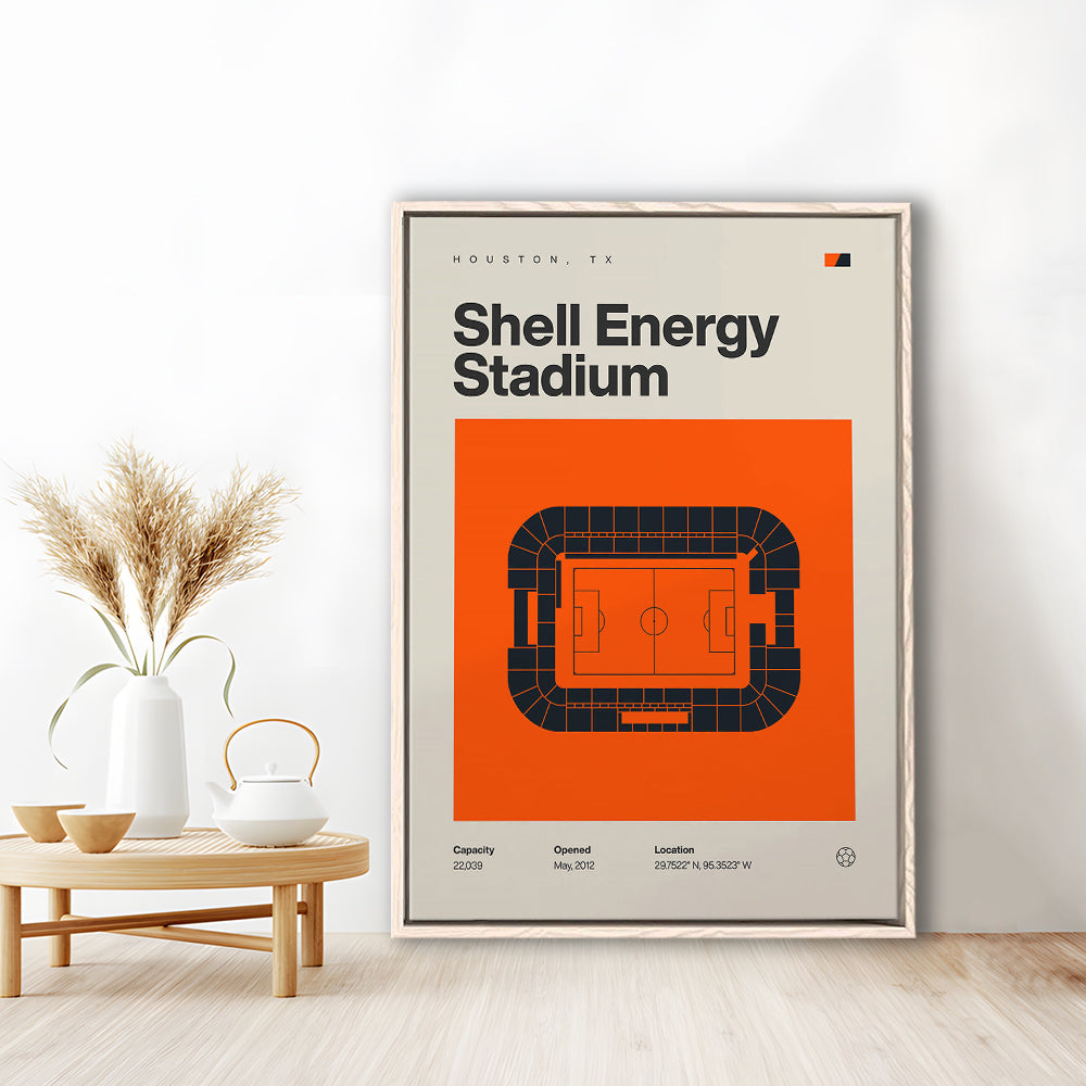 Houston Dynamo Stadium Print, Shell Energy Stadium Print, Man Cave Gift, Floating Framed Canvas Print Wall Art