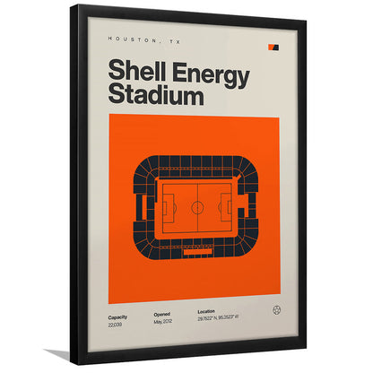 Houston Dynamo Stadium Print, Shell Energy Stadium Print, Gifts for him, Sport Art, Framed Art Print Wall Decor